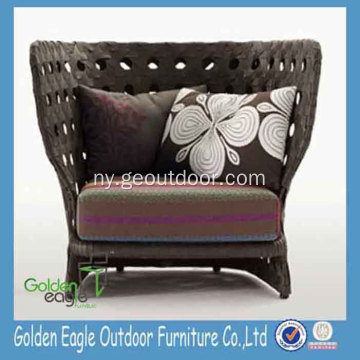 European Rustic kalembedwe Rattan High Back Sofa Mpando